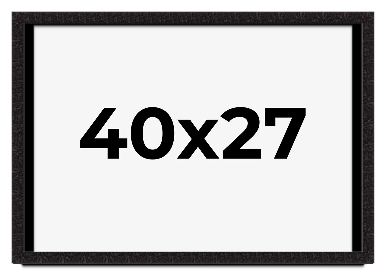 27x40 Modern Shadow Box 1" Depth Picture Frame with UV-Resistant Acrylic & Acid Free Backing, Available in 4 Finishes - Black, Brown, Gold, White